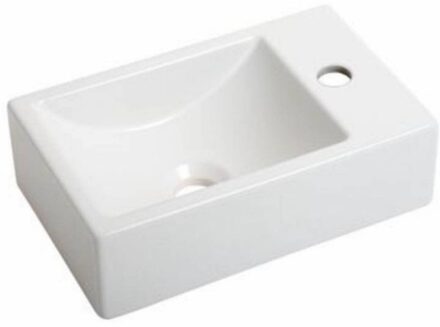 Plieger Houston fontein 37x23cm 1 kraangat rechts matwit