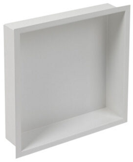 Plieger Inbox 30x30x7.5cm inbouwnis met flens waterpr. wit