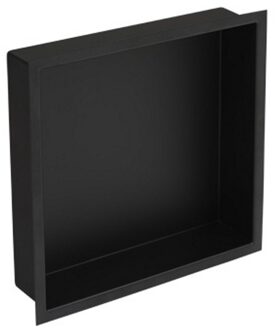 Plieger Inbox 30x30x7.5cm inbouwnis met flens waterproof zwart