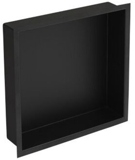 Plieger Inbox 30x30x7.5cm inbouwnis met flens waterproof zwart