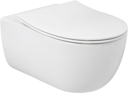 Plieger Kansas randloos toilet met softclose & quick release slimme zitting wit