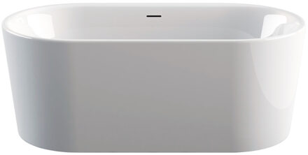Plieger Kansas Vrijstaand bad - 155x80x60cm - met slotoverloop - met af- en overloopgarnituur - met poten - acryl - wit 0100-234 Wit glans