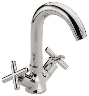 Plieger Keukenkraan Plieger Cross 1-Gats met Draaibare Uitloop en Kruisgrepen Chroom