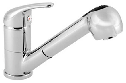 Plieger Keukenmengkraan Plieger Time 1-Gats Uittrekbare Handdouche Chroom