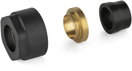 Plieger Koppelingen Koper Plieger Valvola 3/4" 15 mm Mat Zwart