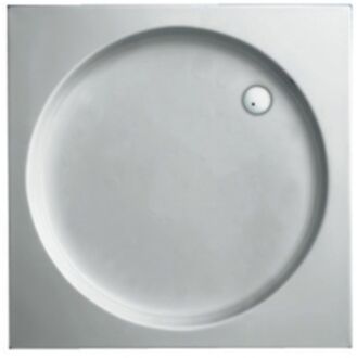 Plieger Luxury douchebak acryl vierkant met ronde inzet 90x90x9cm wit 11002031212101