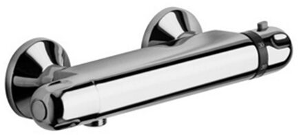 Plieger Luzon douchekraan thermostatisch zonder omstel met koppelingen HOH=15cm chroom