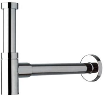 Plieger Mini designsifon met muurbuis 25cm 5/4 met rozet chroom