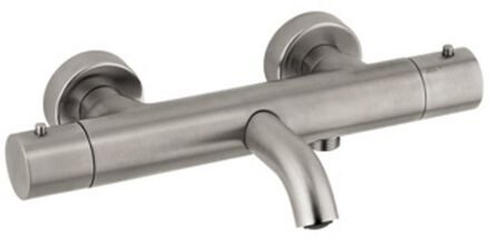 Plieger Napoli badkraan thermostatisch met omstel met koppelingen cool body RVS