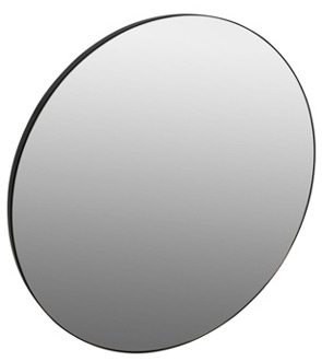 Plieger Nero Round ronde spiegel 40cm mat zwart
