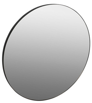 Plieger Nero Round spiegel rond 120 cm met lijst, zwart