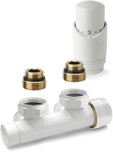 Plieger Onderblok Radiator Set Plieger Valvola Design Haaks Wit