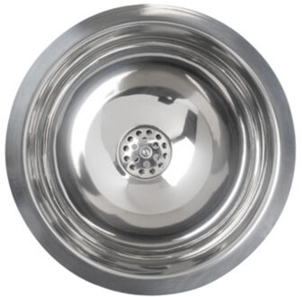 Plieger Rimini spoelbak 33,5cm RVS gepolijst met plug