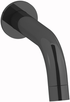 Plieger Roma baduitloop wandmontage 1/2x16.8cm zwart chroom ID320 BLACK CHROME