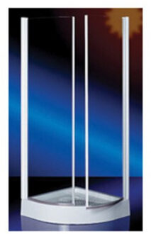 Plieger Royal hoekinstap 1/4 rond 6mm glas 90x190cm chroom