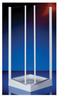 Plieger Royal hoekinstap 2 delig 6mm glas 90x90x185cm chroom