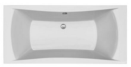 Plieger Temple duobad extra diep en ruim 190x90cm 47cm diep met poten wit 0942128 Wit glans