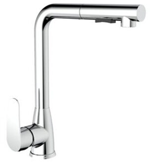 Plieger Vand keukenkraan met uittrekbare uitloop chroom