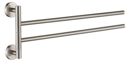 Plieger Vigo handdoekhouder 2-arms RVS brushed