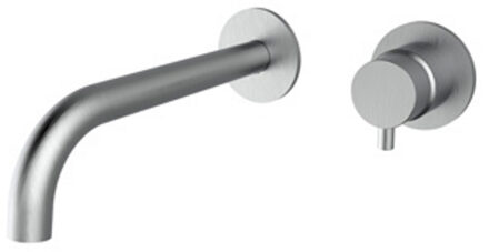 Plieger Wastafelkraan Napoli Inbouw Mengkraan Rond Messing RVS 1 Greeps