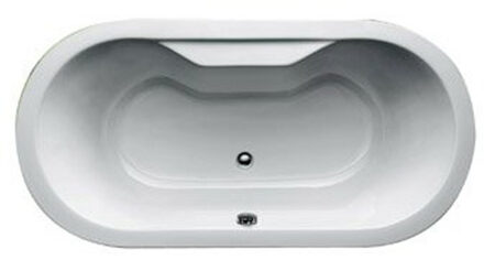 Plieger Zurich duobad 180x90cm acryl ovaal 42cm diep met poten wit