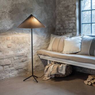 Plisado vloerlamp, grijs, ijzer/stof, hoogte 140 cm grijs, zwart