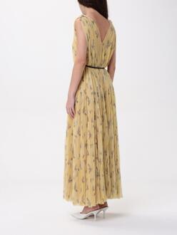 Plissé Maxi Jurk Geel