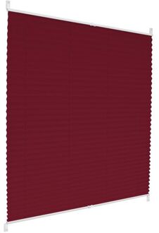 Plisségordijn bordeaux, 100x150 cm, incl. bevestigingsmateriaal Rood