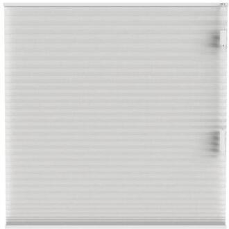 plisségordijn Cambridge dubbel 25mm transparant - wit (10325) - Leen Bakker - 10 x 120 x 10