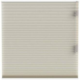 plisségordijn Chicago dubbel 25mm lichtdoorlatend - zand (25314) - Leen Bakker Beige - 10 x 120 x 10