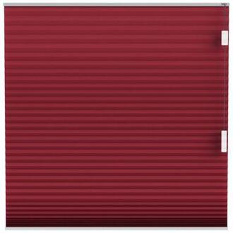 plisségordijn Montreal dubbel 25mm lichtdoorlatend - bordeaux rood 65601 - Leen Bakker - 10 x 120 x 10