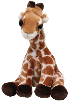 Pluche Afrikaanse Giraffe knuffel - 24 cm - knuffeldier - wilde dieren - speelgoed - kinderen