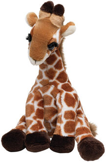 Pluche Afrikaanse Giraffe knuffel - 30 cm - knuffeldier - wilde dieren - speelgoed - kinderen