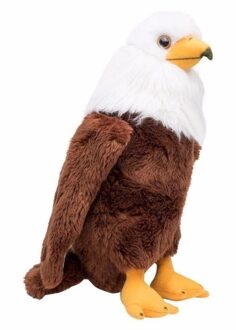 pluche Amerikaanse zeearend - bruin - 30 cm - dieren knuffels - Roofvogels Multi