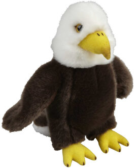 Pluche Amerikaanse Zeearend knuffel - roofvogel - 18 cm - knuffeldieren - Voor kinderen - speelgoed