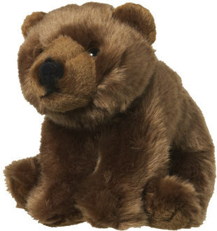 Pluche beer - knuffel beer - bruin - 18 cm - beren knuffelbeesten
