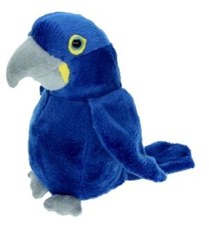 Pluche blauwe ara knuffel 16 cm - Vogel knuffels