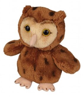 Pluche bosuil knuffels 15 cm - Vogel knuffels Bruin