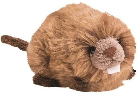 Pluche bruine bever knuffel - 19 cm - dieren/bevers speelgoed - Knuffel bosdieren