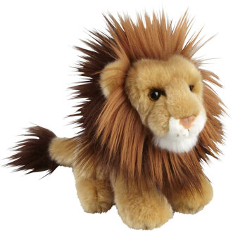 Pluche bruine leeuw knuffel - 18 cm - knuffeldier - speelgoed - katachtige - roofdier - kinderen