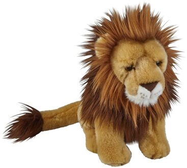 Pluche bruine leeuw knuffel - 28 cm - knuffeldier - speelgoed - katachtige - roofdier - kinderen