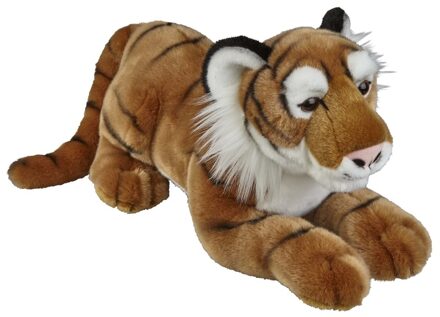 Pluche Bruine tijger knuffel - 50 cm - wilde dierenknuffel