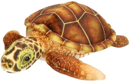 Pluche bruine zeeschildpad knuffel 25 cm speelgoed - Knuffel zeedieren