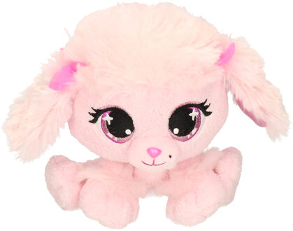 Pluche designer knuffel P-Lushes Pets poedel roze 18 cm - Knuffeldier