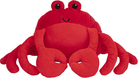 Pluche dieren knuffel Krab - rood - van 25 cm - krabben - Knuffel zeedieren Multikleur