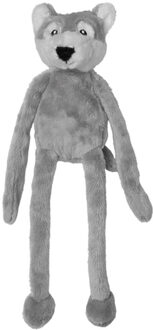 pluche dieren knuffel Wolf - grijs - 33 cm - Knuffeldieren speelgoed Multi