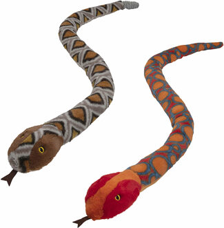 Pluche dieren knuffels 2x slangen van 150 cm