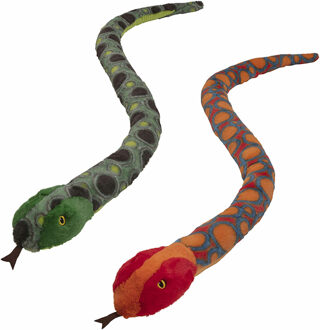 Pluche dieren knuffels 2x slangen van 150 cm