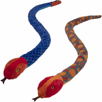 Pluche dieren knuffels 2x slangen van 150 cm