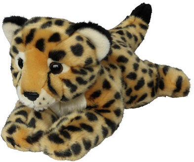 Pluche dieren knuffels Cheetah/jachtluipaard van 33 cm - Knuffeldier Multikleur